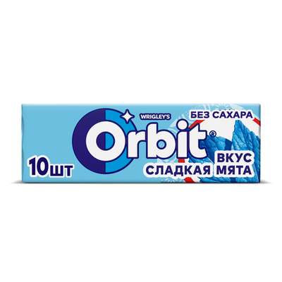 Жевательная резинка Orbit Сладкая мята без сахара, 13,6 г