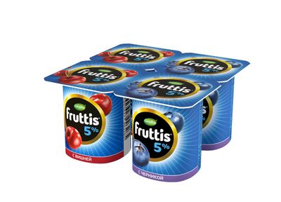 Йогуртный продукт Fruttis 5% Вишня/Черника, 115г
