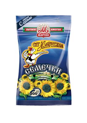 Семечки От Мартина с морской солью Черные 200г*25