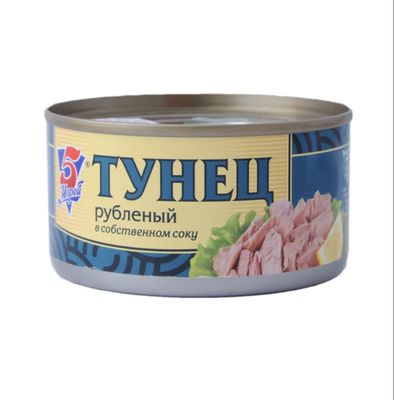 5 Морей Тунец рубленый в с/с 185гр.*24 ключ