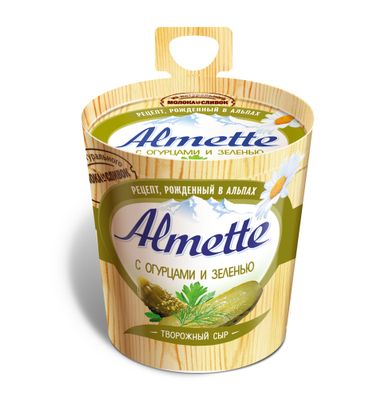 Сыр творожный Almette С огурцами и зеленью 150г 1/8