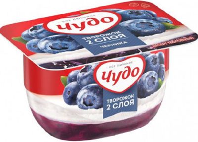 Десерт Творожный 4,2% Чудо Черника, 100г 