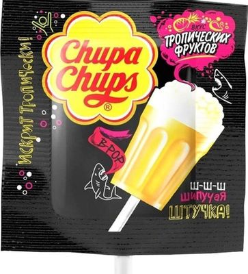 Карамель Chupa Chups B-Pop Тропические фрукты, 15г, 45шт