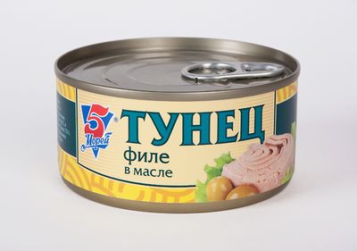 Тунец филе в масле 185г. 5М (tuna) 1/24