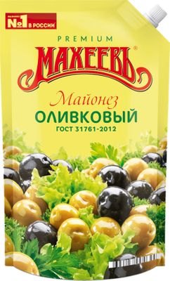Майонез Махеев Оливковый 50,5% 800 мл  дой-пак