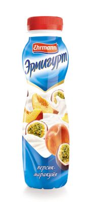 Йогурт питьевой Эрмигурт со вкусом персик-маракуйя 1,2% 290г