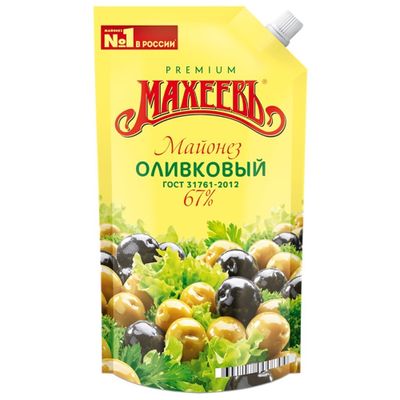 Майонез Махеев Оливковый 50,5% 800 мл  дой-пак
