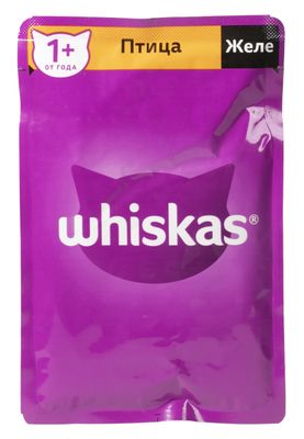 Влажный корм Whiskas для кошек, желе с домашней птицей, 75г