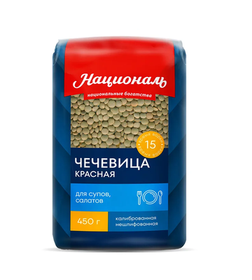 Националь Чечевица Красная 450г