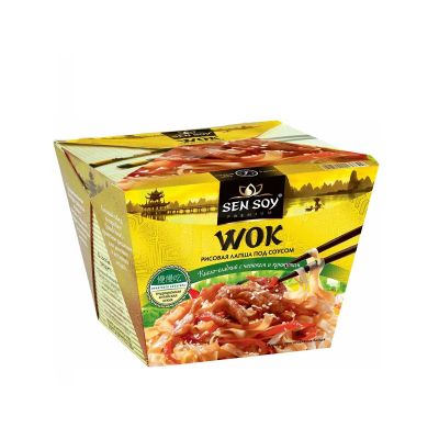 СЭНСОЙ (БП) Лапша Рисовая под китайским соусом (WOK) 125гр.*12