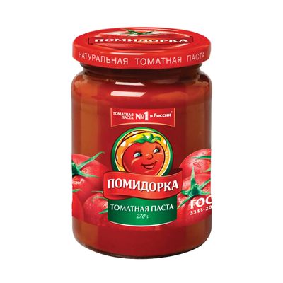 Помидорка Томатная паста 250мл.(270гр)*10 с\б
