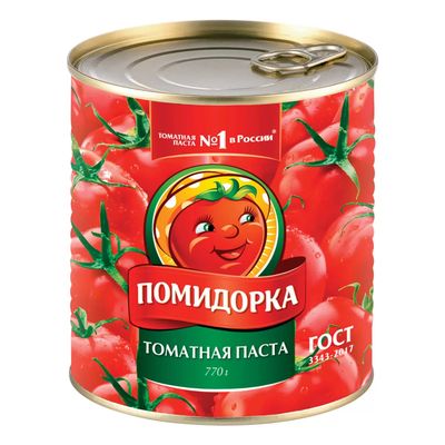 Помидорка Томатная паста 770гр.*6 ж\б