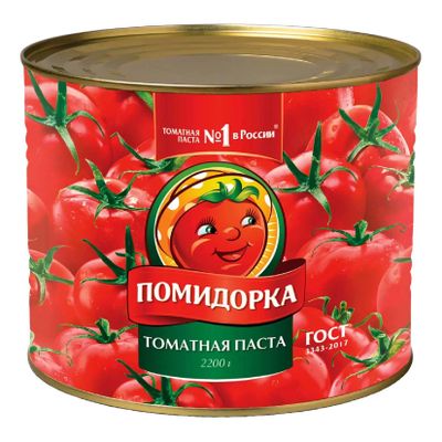 Помидорка Томатная паста 2200гр.*6 ж\б