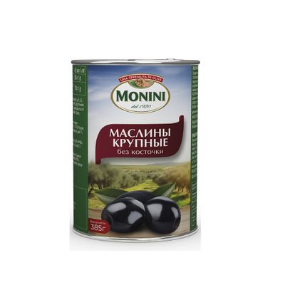 MONINI Маслины крупные б/к 385гр.*12