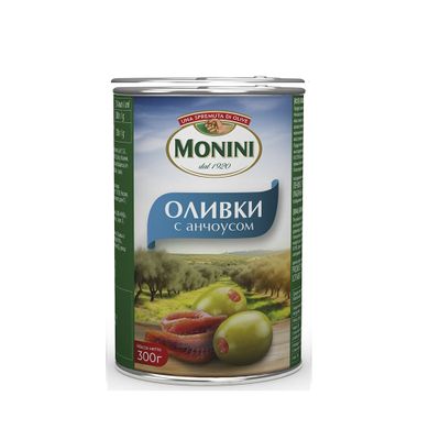 MONINI Оливки с анчоусом 300гр.*12
