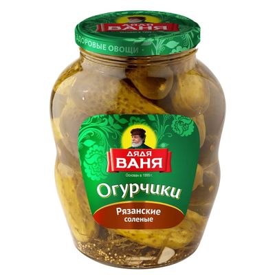 Дядя Ваня Огурцы соленые Рязанские 1800 гр *6 с/б
