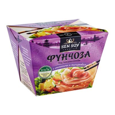 СЭНСОЙ (БП) Вермишель Фунчоза под Тайским соусом 125гр.*12