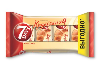 Круассан 7 DAYS с кремом "какао" 3+1 (65 г х 4 шт)