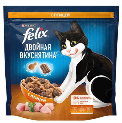 Сухой корм Felix Двойная Вкуснятина С птицей 1,3кг
