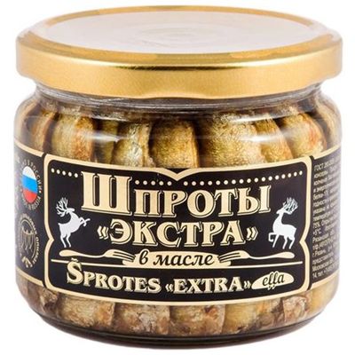Вкусные Консервы Шпроты в масле Экстра с/б 270гр.*12 б/к