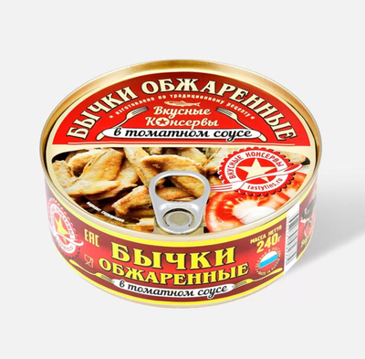 Вкусные Консервы Бычки обж. в т/с 240гр.*24 б/к
