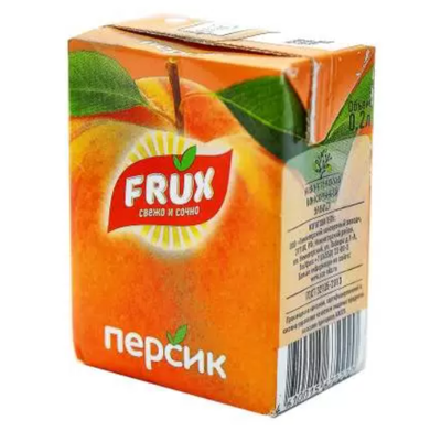 FRUX  сокосодержащий напиток персик 0,2л*27
