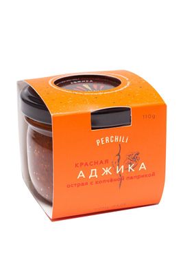 Аджика Perchili острая красная с копчёной паприкой 110 гр.*12