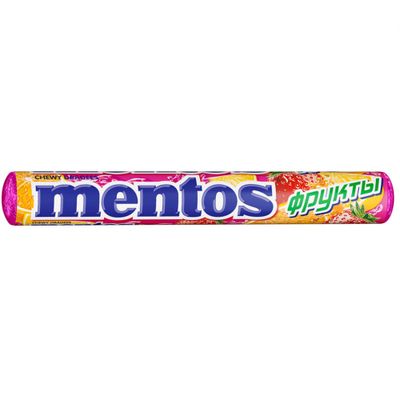 Драже жевательные Mentos Фрукты, 37,5г