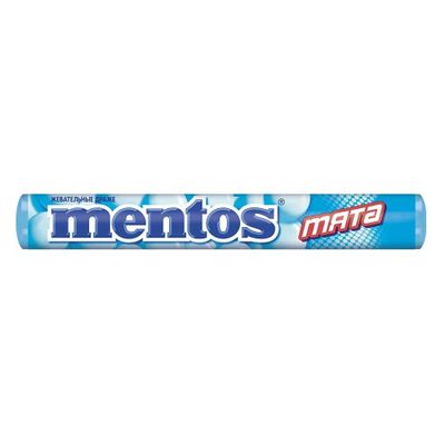 Драже жевательные Mentos Мята, 37,5г
