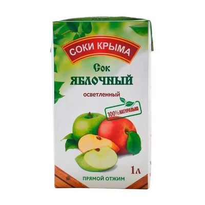 Соки Крыма Яблочный 1л*12