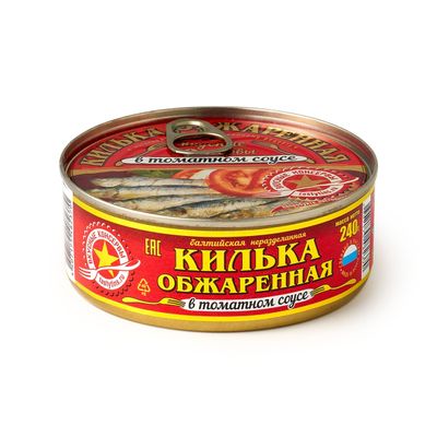 Вкусные Консервы Килька каспийская обж. в т/с 240гр.*24 б/к