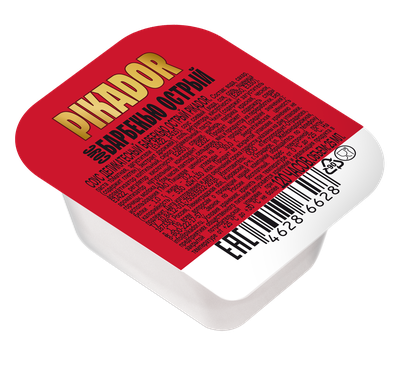 Соус PIKADOR PRO Барбекью Острый, дип-пот 25 мл. х 125 шт.