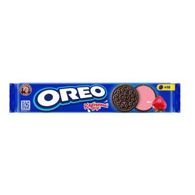 Печенье Oreo с какао и начинкой с вкусом клубники 95г