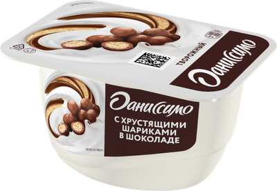 Продукт творожный Даниссимо с хрустящими шоколадными шариками 7.2% 8*130г