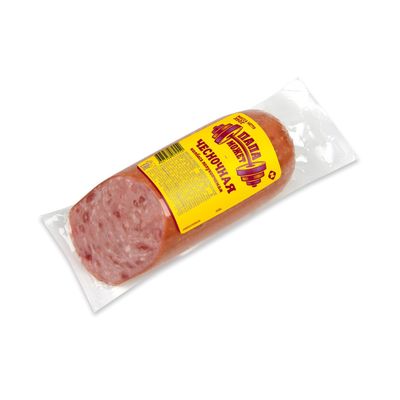 Колбаса п/к Папа Может Чесночная в/у 0.35 кг