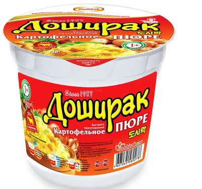Пюре картофельное Доширак со вкусом мяса 40г*24