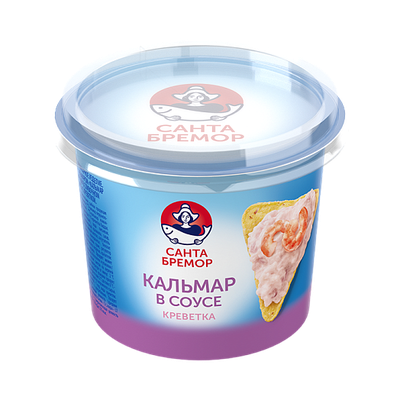 Паста Русское море Кальмар рубленый в сливочном соусе с креветкой 0,15*6