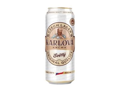 Пиво Карлова Крчма Светлый светлое, пастер.,фильтр. алк. 4,0% ж/б 0,5л*24 (В) Сербия