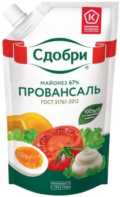 Майонез Сдобри Провансаль 67% 350г*24