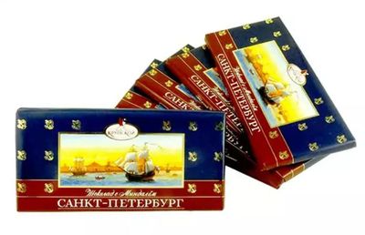 Шоколад Славянка Санкт-Петербург тёмный с доб. минд. 100гр. (15)