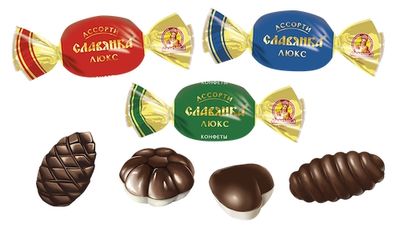 Конфеты Славянка Ассорти Славянка люкс 200 гр.