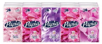 Платочки Papia Tender Bloom 3 слоя ароматизированные 10 шт.