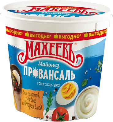 Майонез Провансаль Махеев Белый 50,5% 820 мл ведро