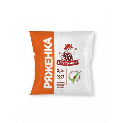Ряженка Пестравка 2,5% 450г Фин-пак