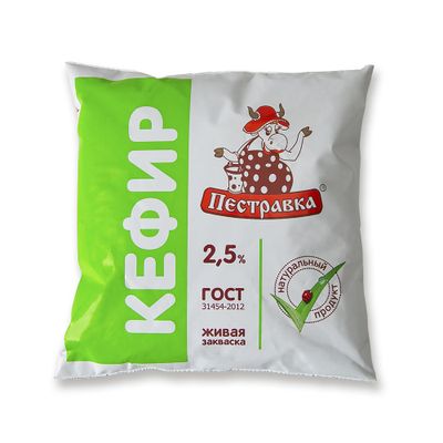 Кефир Пестравка 2,5% 450г Фин-пак