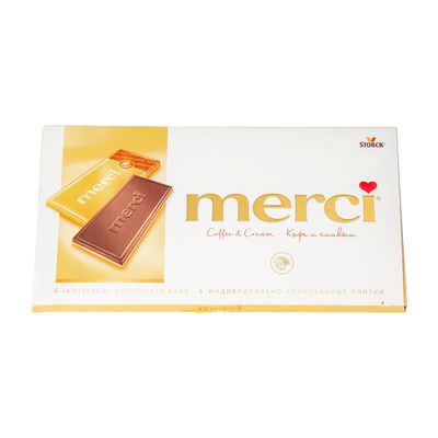 Шоколад Merci Молочный Кофе и сливки, 100г