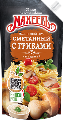 Майонезный соус 50% Махеевъ Сметанный с грибами, 200мл