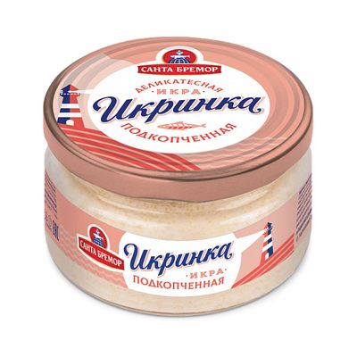 Икорное рыбное изделие. Икра деликатесная "Икринка" подкопченная 160 г