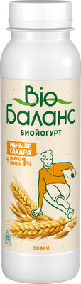 Биойогурт Bio Баланс питьевой со злаками, 1%, 270 г