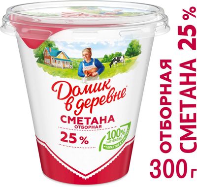 Сметана ДВД 25% 300г